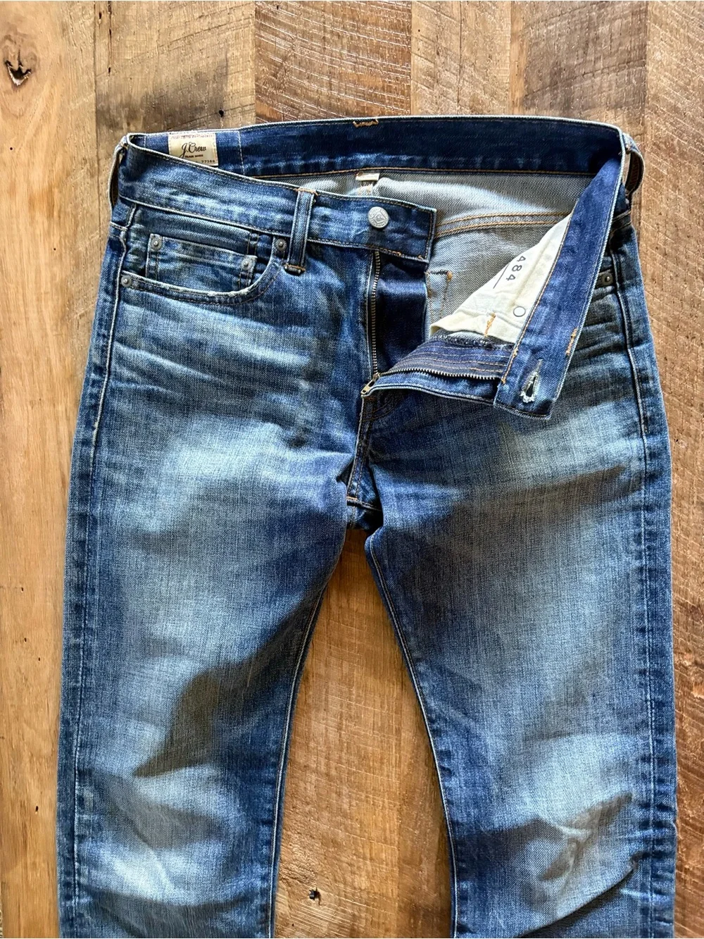 Men’s J Crew 484 Extra Slim Fit  Medium Wash Japanese Denim 100% Cotton 28x32
